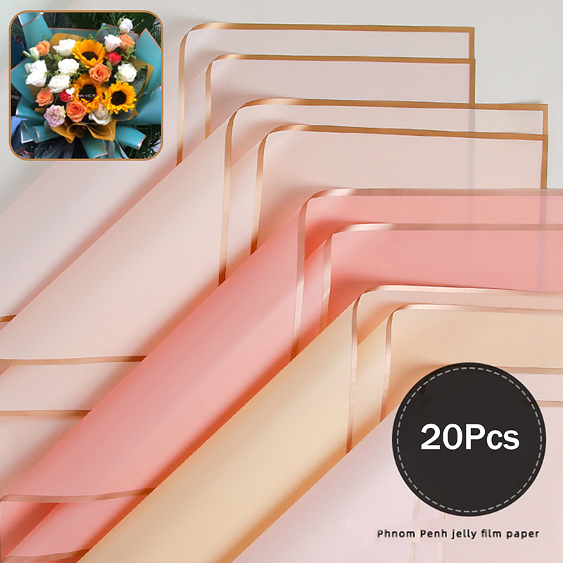 Flower Wrap Kraft - Lot de 20 papiers d'emballage à