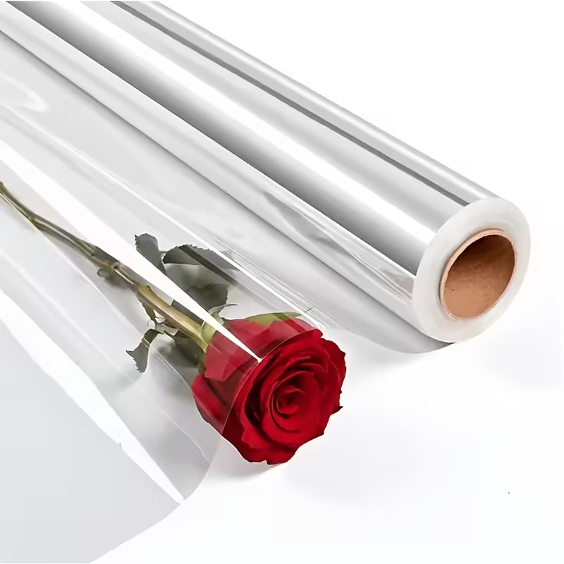 Flower Wrap Kraft - Papier d'emballage pour fleurs, film transparent,