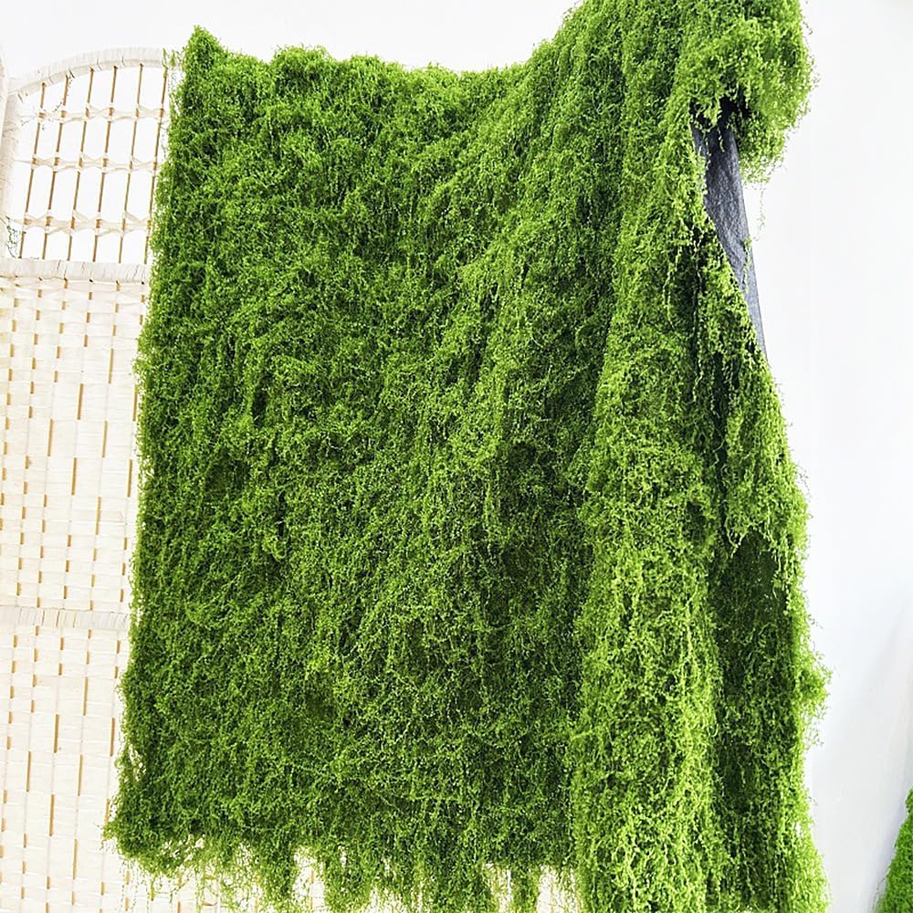 Preserved Moss Sheet - Tapis mural en mousse verte artificielle